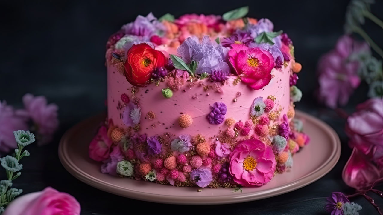 beautifully decorated cake